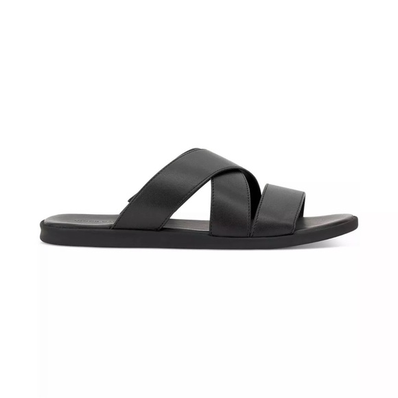 Vince Camuto Men’s BLACK Waely Criss Cross Slide Leather Upper Sandal NEW NIB - Picture 9 of 13